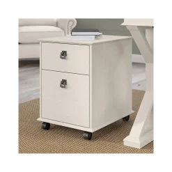 File Cabinets*Bush Furniture Homestead 2-Drawer Mobile File Cabinet, Letter Size, Linen White Oak (HOF117LW-03)