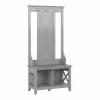 Storage Cabinets*Bush Furniture Key West 66" Hall Tree with Shoe Storage Bench, Cape Cod Gray (KWS166CG-03)