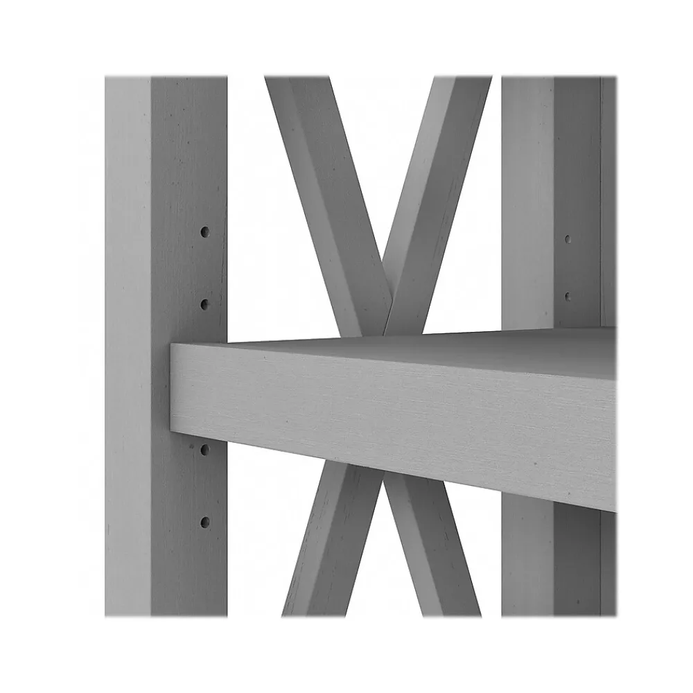 Bookcases*Bush Furniture Key West 66"H 5-Shelf Bookcase with Adjustable Shelves, Cape Cod Gray Laminated Wood (KWB132CG-03)