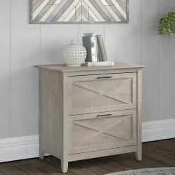File Cabinets*Bush Furniture Key West Lateral File, Washed Gray (KWF130WG-03)