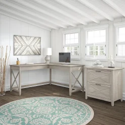 File Cabinets*Bush Furniture Key West Lateral File, Washed Gray (KWF130WG-03)