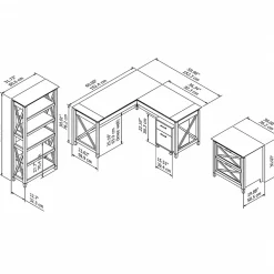 L-Desks*Bush Furniture Key West 60