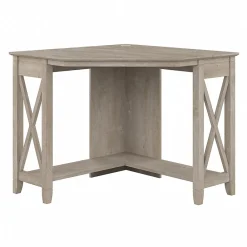 Corner Desks*Bush Furniture Key West 34"W Small Corner Desk, Washed Gray (KWD134WG-03)