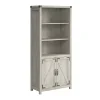 Bookcases*Bush Furniture Knoxville 72"H 5-Shelf Bookcase with Doors, Cottage White (CGB132CWH-03)