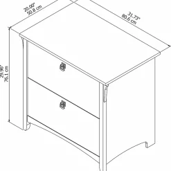 File Cabinets*Bush Furniture Salinas Lateral File Cabinet, (SAF132VB-03) Vintage Black