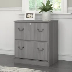 File Cabinets*Bush Furniture Saratoga 2-Drawer Lateral File Cabinet, Locking, Modern Gray (EX45854-03)