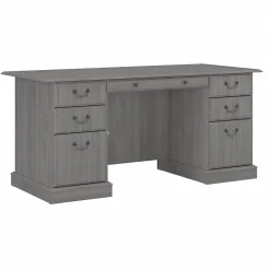 Office Desks*Bush Furniture Saratoga 66"W Wood Executive Desk, Modern Gray (EX45866-03K)
