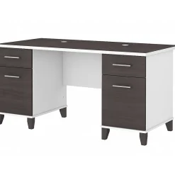 Computer Desks*Bush Furniture Somerset 60" Computer Desk, (WC81028K) Storm Gray/White