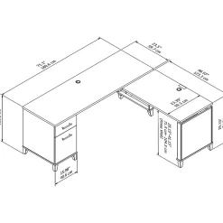L-Desks*Bush Furniture Somerset 72