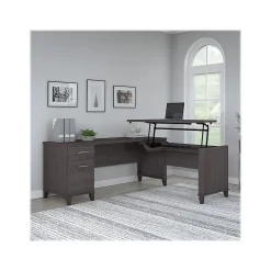 L-Desks*Bush Furniture Somerset 72"W 3 Position Sit to Stand L Shaped Desk, (SET014SG) Storm Gray