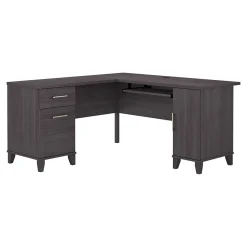 L-Desks*Bush Furniture Somerset 60"W L Shaped Desk with Storage, (WC81530K) Storm Gray
