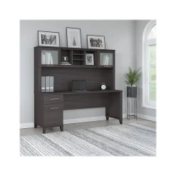 Computer Desks*Bush Furniture Somerset 72"W Office Desk with Drawers and Hutch, (SET018SG) Storm Gray