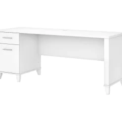Computer Desks*Bush Furniture Somerset 72"W Office Desk with Drawers, (WC81972) White