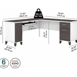 L-Desks*Bush Furniture Somerset 72