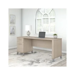 Computer Desks*Bush Furniture Somerset 72"W Office Desk with Drawers, (WC81172) Sand Oak