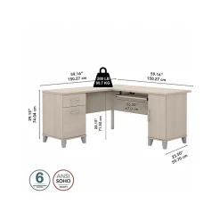 L-Desks*Bush Furniture Somerset 60