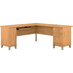 L-Desks*Bush Furniture Somerset 72"W L Shaped Desk with Storage, (WC81410K) Maple Cross