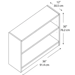 Bookcases*Bush Furniture Universal 2-Shelf Bookcase, Pure White (WL12413)