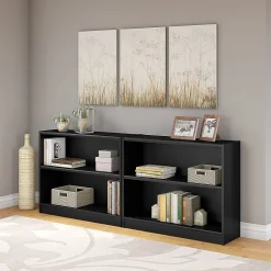 Bookcases*Bush Furniture Universal 30"H 2-Shelf Bookcase, Classic Black, Set of 2 (UB001BL)