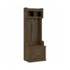 Storage Cabinets*Bush Furniture Woodland 24W Hall Tree and Small Shoe Bench with Drawer, Ash Brown (WDL007ABR)