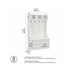 Storage Cabinets*Bush Furniture Woodland 40W Hall Tree and Shoe Storage Bench with Doors, White Ash (WDL001WAS)