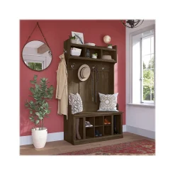 Storage Cabinets*Bush Furniture Woodland 40W Hall Tree and Shoe Storage Bench with Shelves, Ash Brown (WDL002ABR)