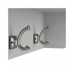 Storage Cabinets*Bush Furniture Woodland 40W Entryway Bench with Doors and Wall Mounted Coat Rack, Cape Cod Gray (WDL009CG)