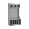 Storage Cabinets*Bush Furniture Woodland 40W Hall Tree and Shoe Storage Bench with Shelves, Cape Cod Gray (WDL002CG)