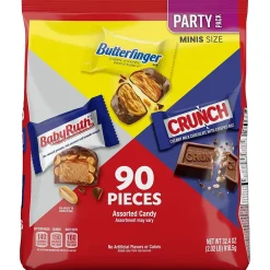 Ferrero Rocher Butterfinger, CRUNCH, and Baby Ruth Assorted Minis Candy Bars, 32.4oz (FEU71526)