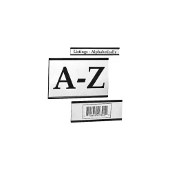 Labels|Unbranded C Channel Label Holders, 1"W x 3"L, Black/White, 25/Carton (LH191)