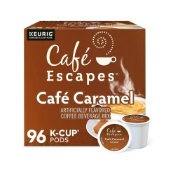 Cafe Escapes Cafe Caramel Coffee, Keurig K-Cup Pod, 96/Carton (GMT6813CT)