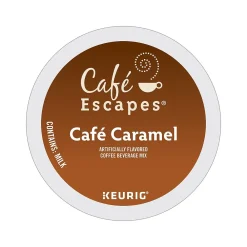 Cafe Escapes Cafe Caramel Coffee, Keurig K-Cup Pod, 96/Carton (GMT6813CT)