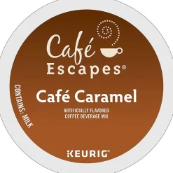 Cafe Escapes Caramel Coffee Keurig® K-Cup® Pods, Light Roast, 24/Box (GMT6813)