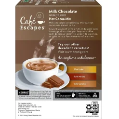 Cafe Escapes Milk Chocolate Hot Cocoa Mix, Keurig® K-Cup® Pods, 24/Box (6801)