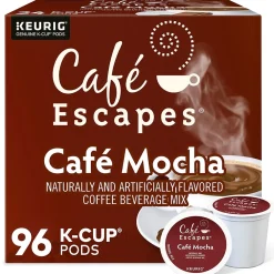 Cafe Escapes Mocha Coffee Keurig® K-Cup® Pods, 96/Carton (68037)