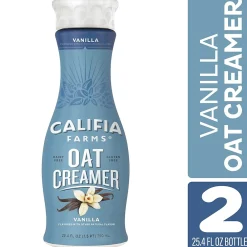 CALIFIA FARMS Vanilla Oat Creamer, 25.4 Oz, 2PK