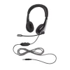 NeoTech 1025MT Mid-Weight, On-Ear Stereo Headset with Gooseneck Microphone, 3.5mm Plug, Black (CAF1025MT)<Califone