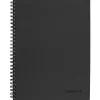 Notebooks|Cambridge Professional 1-Subject Professional Notebook, 7.25" x 9.5", Wide Ruled, 80 Sheets, Gray/Silver (06122)