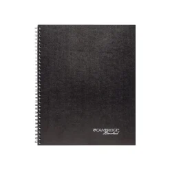 Notebooks|Cambridge Professional 1-Subject Professional Notebook, 8.5" x 11", Wide Ruled, 80 Sheets, Black (06062)