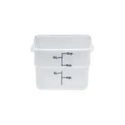Cambro 12 Qt. CamSquare® Food Storage Container, 11 1/4" L x 12 1/4" W x 8 1/4" H, White (12SFSP148)