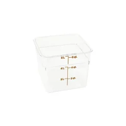 Cambro 6 Qt. CamSquare® Food Storage Container, 8 3/8" L x 8 3/8" W x 7 1/4" H, Clear (6SFSCW135)
