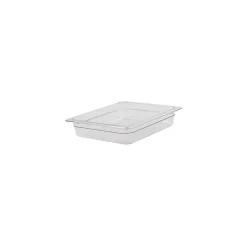 Cambro 1/2 Size 2 1/2" Deep Camwear® Food Pan, 2 1/2" H x 12 3/4" W x 10 3/8" D, Clear (22CW135)