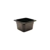 Cambro Camwear 4" Deep Black Food Pan, 6 15/16" L x 6 3/8" W (79364)