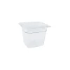 Cambro Camwear 6" Deep Full Size Clear Food Pan, 7" L x 6.4" W x 6" D (78466)