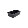 Cambro Full Black Plastic Food Pan, 5 4/5" H x 20 7/8" W x 12 5/6" D, Clear (16CW110)