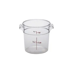 Cambro RFSCW1135, 1 qt Polycarbonate Food Storage Container - Camwear Round