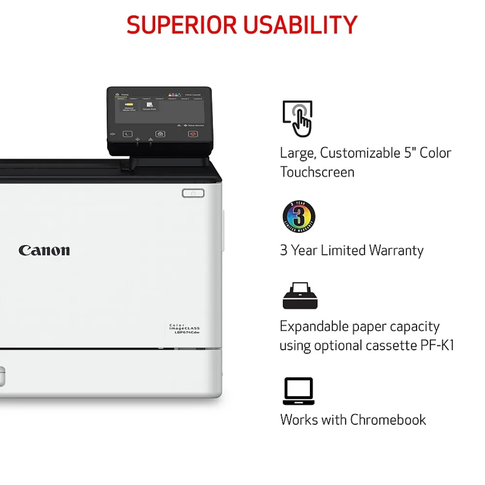 Canon imageCLASS LBP674Cdw Wireless Color Laser Printer (5456C006)