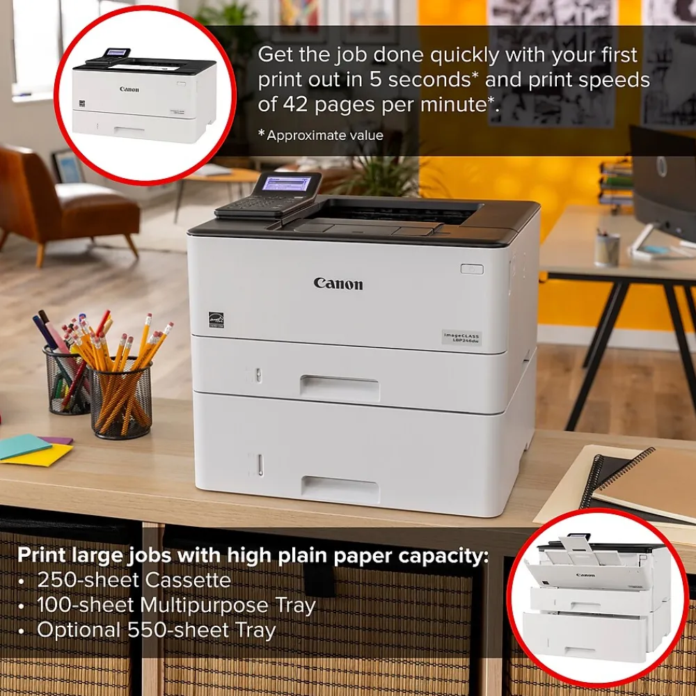 Canon imageCLASS LBP246dw Laser Printer, Single-Function, Print (5952C005)