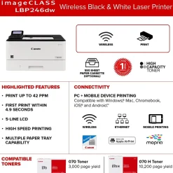 Canon imageCLASS LBP246dw Laser Printer, Single-Function, Print (5952C005)