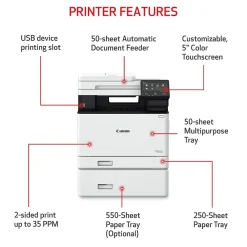 Canon imageCLASS MF751Cdw Wireless Color Laser Printer, All-In-One, Print, Scan, Copy (MF751CDW)